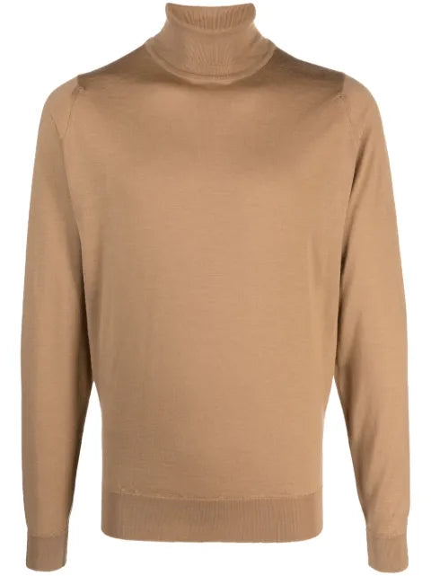 John Smedley fine-knit wool roll-neck jumper