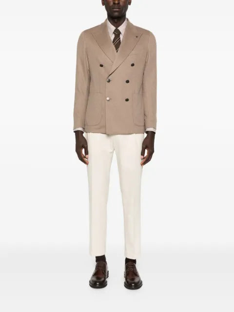 Tagliatore double-breasted patch-pocket jacket