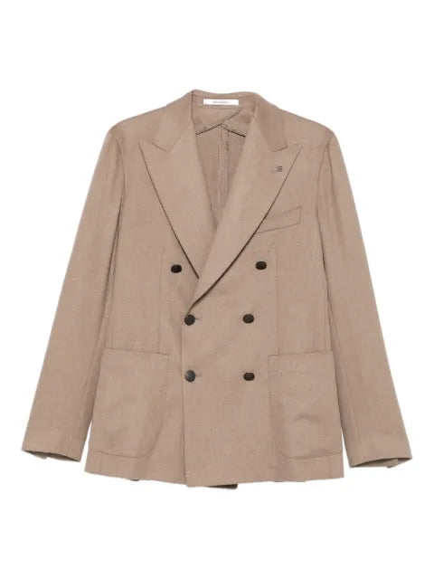 Tagliatore double-breasted patch-pocket jacket