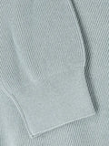 Closed ribbed-knit half-zip sweater