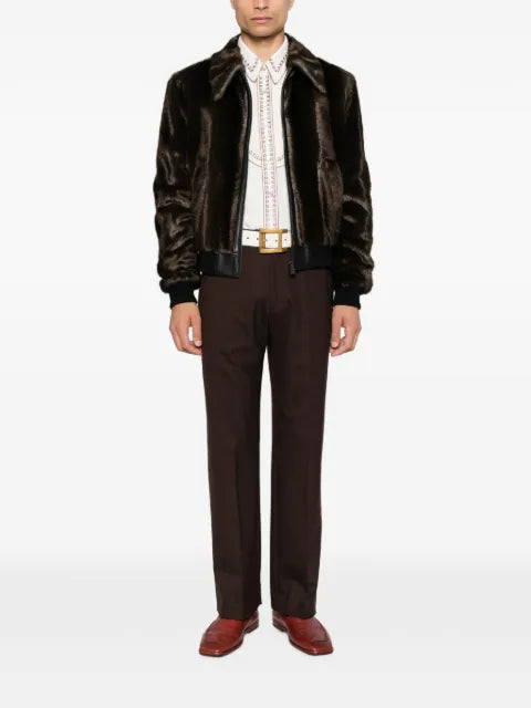 AMIRI faux-fur panelled jacket
