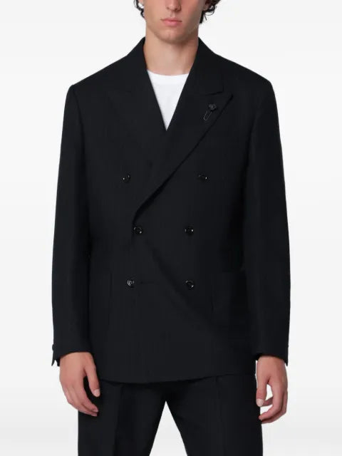 Lardini pinstripe double-breasted blazer